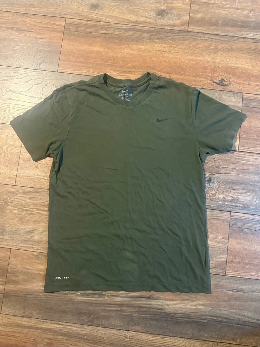 Nike Olive Green Short Sleeve Dri-FIT Crew T-Shirt